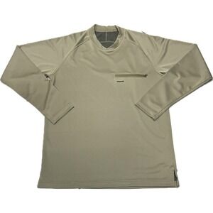 Patagonia Mens Tan/Taupe Pullover Longsleeve Crew Neck Golf Shirt Medium
